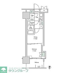 ブルックサイドレジデンス木場 2Kの間取図画像
