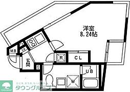 i-LAND渋谷東 1Kの間取図画像