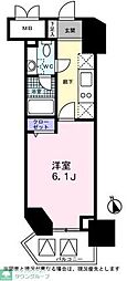 レジディア高輪桂坂 1Kの間取図画像
