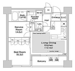 コンフォリア赤坂 2LDKの間取図画像