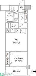 ミリアレジデンス大岡山 1LDKの間取図画像