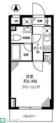 グロースメゾン亀戸 1Kの間取図画像