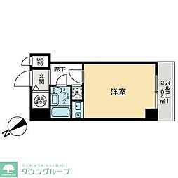 ライオンズプラザ芝公園 1Kの間取図画像
