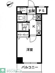 スカイコート・ヴィーダ五反田ウエスト 1Kの間取図画像