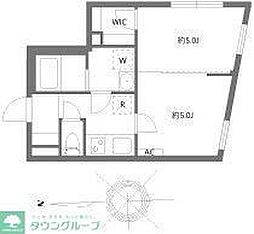 グランピア四谷 2Kの間取図画像