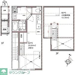 アヴィオ都立大学 ワンルームの間取図画像