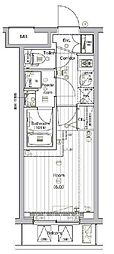 THEPREMIUMCUBEGOSAKI 1Kの間取図画像