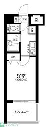 グランヴァン東品川 1Kの間取図画像