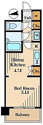 シティスクエア恵比寿 1DKの間取図画像
