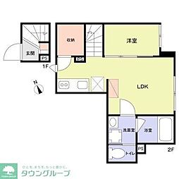 WoodCrest中延Residence 1LDKの間取図画像