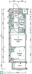 GALICIA品川南大井 1DKの間取図画像