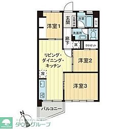 東陽町住宅 3LDKの間取図画像