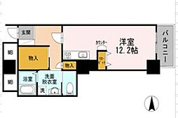 品川シーサイドビュータワー2 1Kの間取図画像