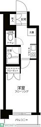 グランヴァン中延 1Kの間取図画像