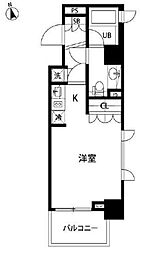 セントラル銀座 1Kの間取図画像