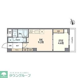 パイロットハウス北新宿 1DKの間取図画像