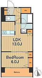 ParkCube東品川 1LDKの間取図画像