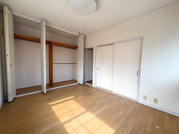 6帖洋室となっております。収納が十分にございますので大切な衣服やお荷物を収納することができ、お部屋をすっきりとご使用いただくことが可能です。