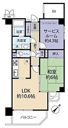 ソレアード・ホームズ立川 1LDKの間取図画像