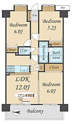セレナハイム津田沼アブリール 3LDKの間取図画像