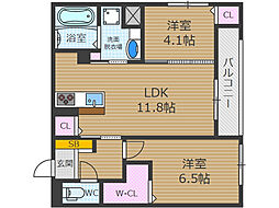 めぞん西田中 2階