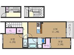 RF‐Village 3階2LDKの間取り
