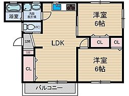 間取図画像 2LDK