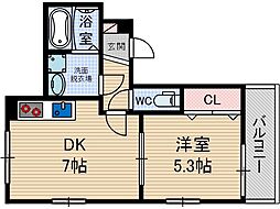 ケーティアイレジデンス総持寺 1DKの間取図画像