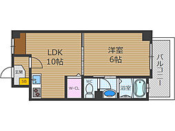 石塚ハイム 1LDKの間取図画像