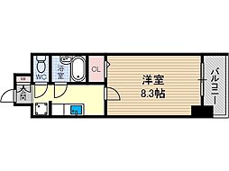 シェル・クレール 1Kの間取図画像