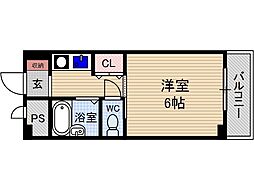 シロハイヌ 1Kの間取図画像