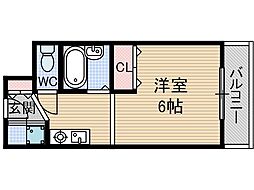 フラットS・M・P 1Kの間取図画像