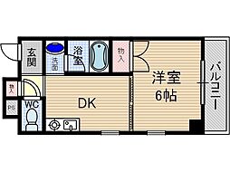 メゾンダイコー舟木 1DKの間取図画像