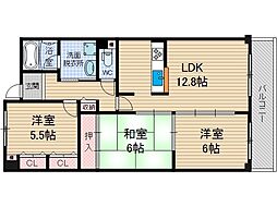 セレニテ上中条 3LDKの間取図画像
