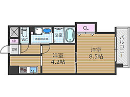 サウスアルカディア 1DKの間取図画像