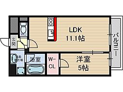 デルスールラローザ 1LDKの間取図画像