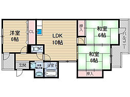 マンション・アメニティパート2 3LDKの間取図画像