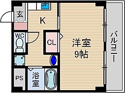 イーズ南春日丘 1Kの間取図画像