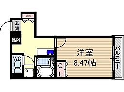 アクティス・センリ 1Kの間取図画像