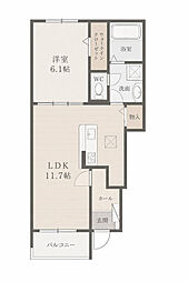 Sallier 1LDKの間取図画像