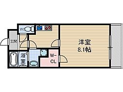 ヒルポート 1Kの間取図画像