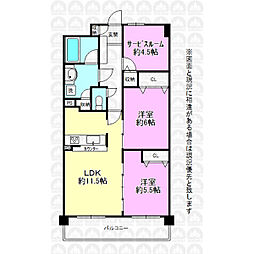 間取図画像 2SLDK