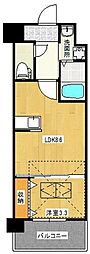 Rizgrande花畑 1LDKの間取図画像