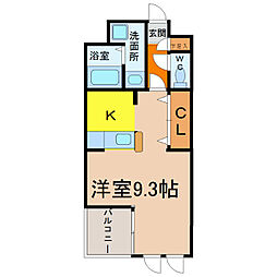 アンナマリーミズホ 1Kの間取図画像