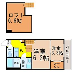 成叶 2Kの間取図画像