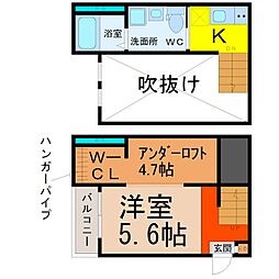 コンフォート宝生 1Kの間取図画像