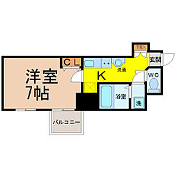 レジデンス名古屋千代田 1Kの間取図画像