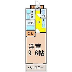 IARIM新瑞橋 1Kの間取図画像