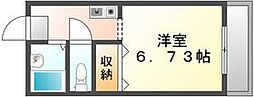 Uハウス 3階1Kの間取り