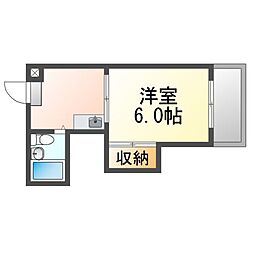 高松琴平電気鉄道琴平線 三条駅 徒歩22分の賃貸マンション 2階1Kの間取り